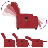 Fauteuil inclinable de massage Rouge Similicuir