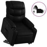 Fauteuil inclinable électrique noir similicuir
