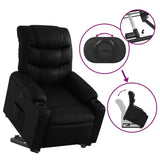 Fauteuil inclinable électrique noir similicuir
