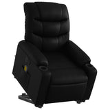 Fauteuil inclinable de massage électrique noir similicuir