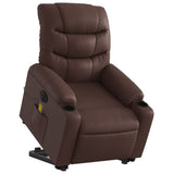 Fauteuil inclinable de massage électrique marron similicuir