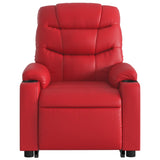 Fauteuil inclinable de massage électrique rouge similicuir