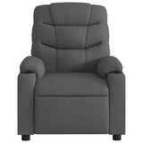 Fauteuil inclinable électrique Gris foncé Tissu