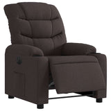Fauteuil inclinable électrique Marron foncé Tissu