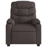 Fauteuil inclinable électrique Marron foncé Tissu