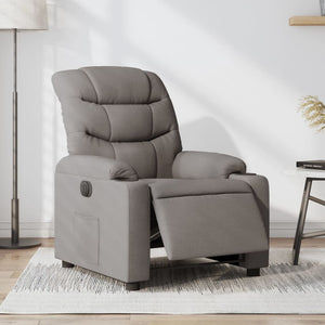 Fauteuil inclinable électrique Taupe Tissu