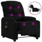 Fauteuil de massage inclinable électrique Noir Tissu