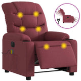Fauteuil de massage inclinable électrique Rouge bordeaux Tissu