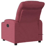 Fauteuil de massage inclinable électrique Rouge bordeaux Tissu