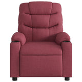 Fauteuil de massage inclinable électrique Rouge bordeaux Tissu