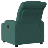 Fauteuil de massage inclinable électrique Vert foncé Tissu