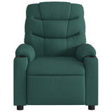 Fauteuil de massage inclinable électrique Vert foncé Tissu