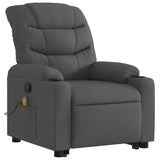Fauteuil de massage inclinable Gris foncé Tissu