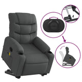 Fauteuil de massage inclinable Gris foncé Tissu