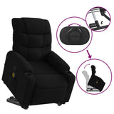 Fauteuil de massage inclinable Noir Tissu