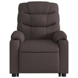 Fauteuil inclinable de massage Marron foncé Tissu