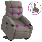 Fauteuil inclinable de massage Taupe Tissu