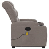 Fauteuil inclinable de massage Taupe Tissu