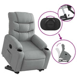 Fauteuil inclinable électrique gris clair tissu
