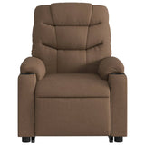 Fauteuil inclinable électrique marron tissu