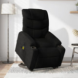 Fauteuil inclinable de massage électrique Noir Tissu