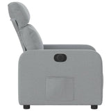 Fauteuil inclinable électrique Gris clair Tissu