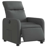 Fauteuil inclinable électrique Gris foncé Tissu