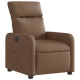 Fauteuil inclinable électrique Marron Tissu