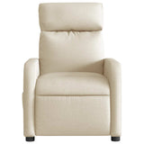 Fauteuil inclinable électrique Crème Tissu