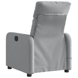 Fauteuil de massage inclinable électrique gris clair tissu