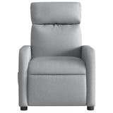 Fauteuil de massage inclinable électrique gris clair tissu