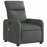 Fauteuil inclinable de massage électrique gris foncé tissu