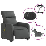 Fauteuil inclinable de massage électrique gris foncé tissu