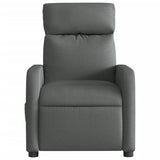 Fauteuil inclinable de massage électrique gris foncé tissu