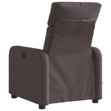 Fauteuil de massage inclinable électrique Marron foncé Tissu