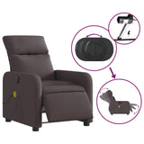 Fauteuil de massage inclinable électrique Marron foncé Tissu