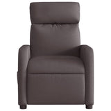 Fauteuil de massage inclinable électrique Marron foncé Tissu