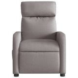 Fauteuil de massage inclinable électrique Taupe Tissu