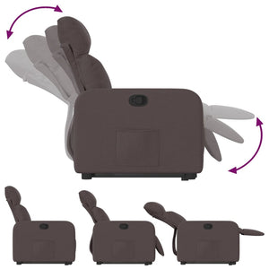 Fauteuil inclinable marron foncé tissu