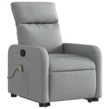 Fauteuil de massage inclinable Gris clair Tissu