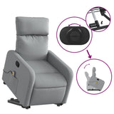 Fauteuil de massage inclinable Gris clair Tissu