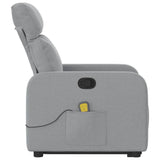 Fauteuil de massage inclinable Gris clair Tissu