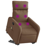 Fauteuil de massage inclinable Marron Tissu
