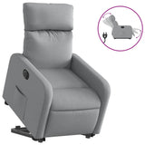 Fauteuil inclinable électrique gris clair tissu