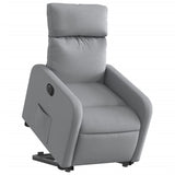 Fauteuil inclinable électrique gris clair tissu