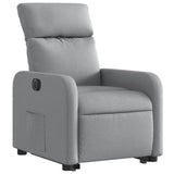 Fauteuil inclinable électrique gris clair tissu