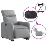 Fauteuil inclinable électrique gris clair tissu