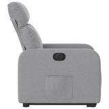 Fauteuil inclinable électrique gris clair tissu