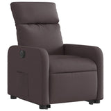 Fauteuil inclinable électrique marron foncé tissu