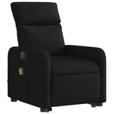 Fauteuil inclinable de massage électrique Noir Tissu